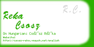 reka csosz business card